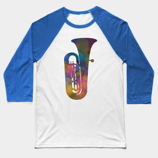 Tuba Silhouette: Watercolors Baseball T-Shirt